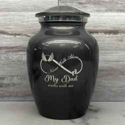 Customer Gallery - My Dad Walks With Me Sharing Urn - Gunmetal Gray