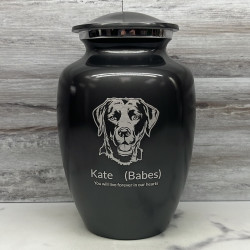Customer Gallery - Large Black Lab Dog Cremation Urn - Gunmetal Gray