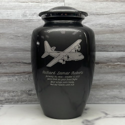 Customer Gallery - C130 Plane Cremation Urn - Gunmetal Gray