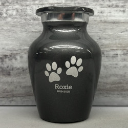 Customer Gallery - Keepsake Pawprints Pet Cremation Urn - Gunmetal Gray