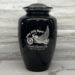 Customer Gallery - Riding with Angels Motorcycle Cremation Urn - Jet Black