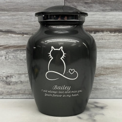 Customer Gallery - Infinite Love Cat Cremation Urn - Gunmetal Gray