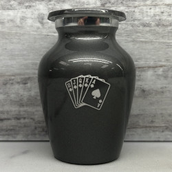 Customer Gallery - Playing Cards Keepsake Urn - Gunmetal Gray