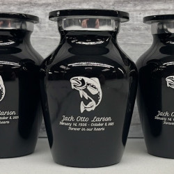 Customer Gallery - Salmon Fishing Keepsake Urn - Jet Black
