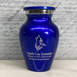 Customer Gallery - Wolf Keepsake Urn - Midnight Blue