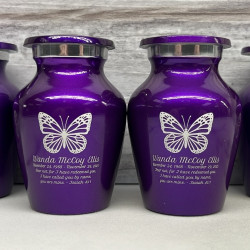 Customer Gallery - Butterfly Keepsake Urn - Purple Luster
