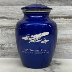 Customer Gallery - Airplane II Sharing Urn - Midnight Blue
