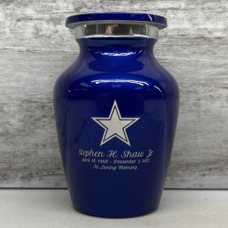 Customer Gallery - Dallas Star Keepsake Urn - Midnight Blue