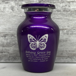 Customer Gallery - Butterfly Keepsake Urn - Purple Luster
