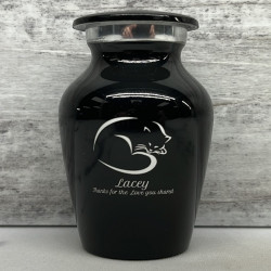 Customer Gallery - Keepsake Sleeping Cat Pet Cremation Urn - Jet Black