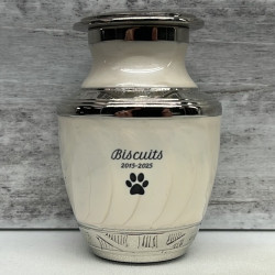 Customer Gallery - Paw Print Pet Keepsake Urn - Radiant White