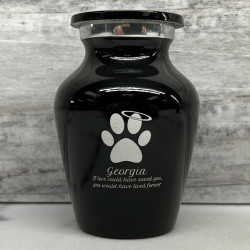 Customer Gallery - Keepsake Angel Paw Pet Cremation Urn - Jet Black