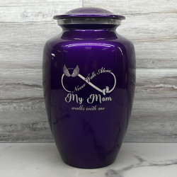 Customer Gallery - My Mom Walks With Me Cremation Urn - Purple Luster