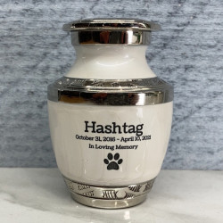 Customer Gallery - Paw Print Pet Keepsake Urn - Radiant White