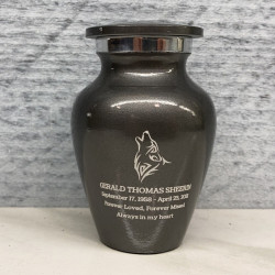 Customer Gallery - Wolf Keepsake Urn - Gunmetal Gray