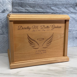 Customer Gallery - Angel Wings Cremation Urn - Signature Alder