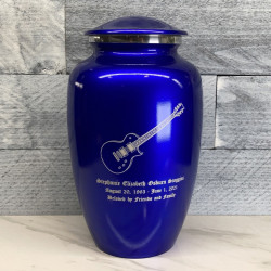 Customer Gallery - Electric Guitar Cremation Urn - Midnight Blue