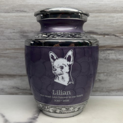 Customer Gallery - Small Chihuahua Dog Cremation Urn - Regal Purple