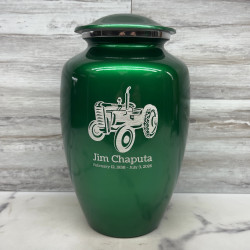 Customer Gallery - Classic Tractor Cremation Urn - Shamrock Green