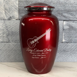 Customer Gallery - Electric Guitar Cremation Urn - Ruby Red