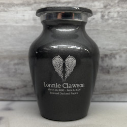 Customer Gallery - Angel Wings Keepsake Urn - Gunmetal Gray