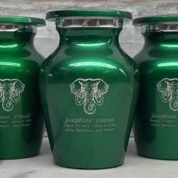 Customer Gallery - Elephant Keepsake Urn - Shamrock Green