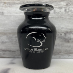 Customer Gallery - Keepsake Sleeping Cat Pet Cremation Urn - Jet Black