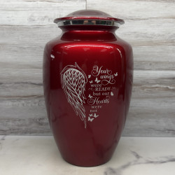 Customer Gallery - Your Wings Were Ready Cremation Urn - Ruby Red