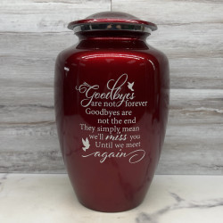 Customer Gallery - Goodbyes Are Not Forever Cremation Urn - Ruby Red