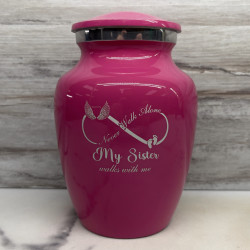 Customer Gallery - My Sister Walks With Me Sharing Urn - Rose Pink