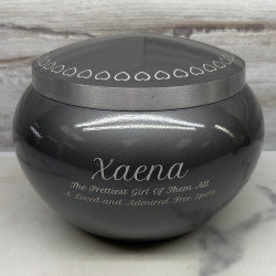 Customer Gallery - Large Odyssey Pet Urn - Gunmetal Gray