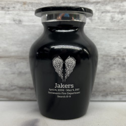 Customer Gallery - Angel Wings Keepsake Urn - Jet Black