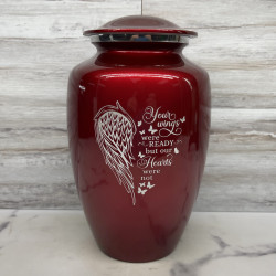 Customer Gallery - Your Wings Were Ready Cremation Urn - Ruby Red