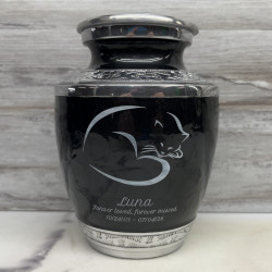 Customer Gallery - Sleeping Cat Pet Cremation Urn - Ebony Black