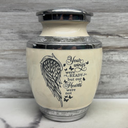 Customer Gallery - Your Wings Were Ready Sharing Urn - Radiant White