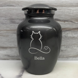 Customer Gallery - Infinite Love Cat Cremation Urn - Gunmetal Gray