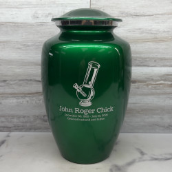 Customer Gallery - Marijuana Bong Cremation Urn - Shamrock Green