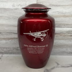 Customer Gallery - Airplane Cremation Urn - Ruby Red