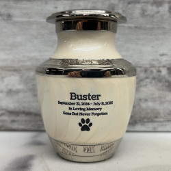 Customer Gallery - Paw Print Pet Keepsake Urn - Radiant White
