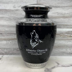 Customer Gallery - Wolf Cremation Urn - Ebony Black