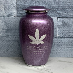 Customer Gallery - Marijuana Cremation Urn - Purple Luster