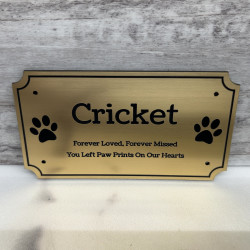 Customer Gallery - DIY Pet Cremation Urn Plate - Brushed Gold - 4" w x 2.25" h