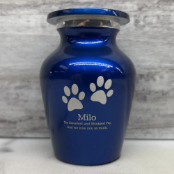 Customer Gallery - Keepsake Pawprints Pet Cremation Urn - Midnight Blue