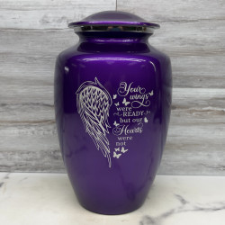 Customer Gallery - Your Wings Were Ready Cremation Urn - Purple Luster