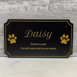 Customer Gallery - DIY Pet Cremation Urn Plate - Black - 4" w x 2.25" h