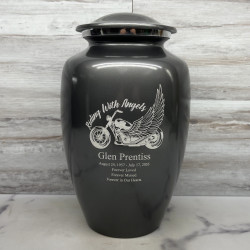 Customer Gallery - Riding with Angels Motorcycle Cremation Urn - Gunmetal Gray