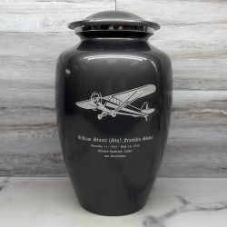 Customer Gallery - Airplane II Cremation Urn - Gunmetal Gray