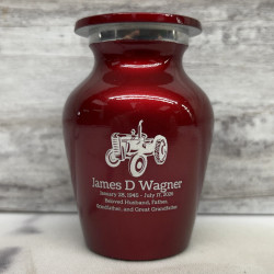 Customer Gallery - Classic Tractor Keepsake Urn - Ruby Red
