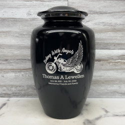 Customer Gallery - Riding with Angels Motorcycle Cremation Urn - Jet Black