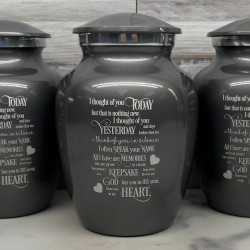 Customer Gallery - I Thought Of You Today Sharing Urn - Gunmetal Gray